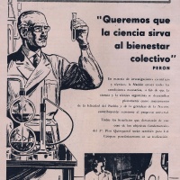 PERONISMO|PROPAGANDA SOBRE LA CIENCIA|AÑO 1953|REVISTA CARAS Y CARETAS.