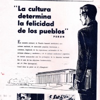 "LA CULTURA DETERMINA LA FELICIDAD DE LOS PUEBLOS"|CARAS Y CARETAS AÑO 1953